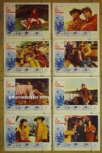 m195 DEADLY COMPANIONS complete set of 8 lobby cards '61 Sam Peckinpah