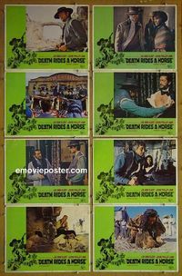 m198 DEATH RIDES A HORSE complete set of 8 lobby cards '68 Lee Van Cleef