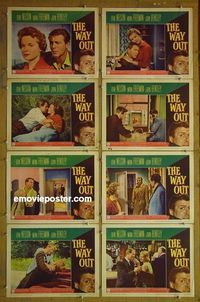 m206 DIAL 999 complete set of 8 lobby cards '56 Gene Nelson, Mona Freeman