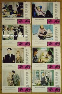 m208 DIARY OF A MAD HOUSEWIFE complete set of 8 lobby cards '70 Frank Langella