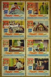 m209 DISORDERLY ORDERLY complete set of 8 lobby cards '65 Jerry Lewis