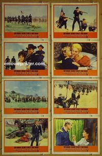 m211 DISTANT TRUMPET complete set of 8 lobby cards '64 Troy Donahue, Pleshette