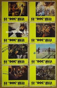m212 DOC complete set of 8 lobby cards '71 Stacy Keach, Faye Dunaway, Yulin