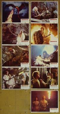 m025 DRAGONSLAYER 9 lobby cards '81 Peter MacNicol, Caitlin Clarke