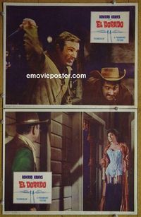 n267 EL DORADO 2 lobby cards '66 John Wayne, James Caan