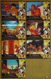 m862 ROAD TO EL DORADO 7 lobby cards '00 Dreamworks cartoon!