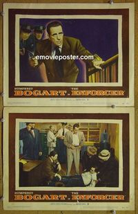 n268 ENFORCER 2 lobby cards '51 Bogart, Mostel, Sloan