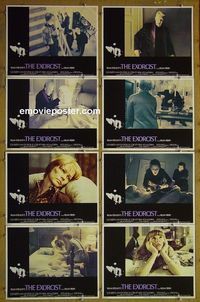 m235 EXORCIST complete set of 8 lobby cards '74 William Friedkin, Max Von Sydow