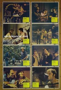 m244 FAT CITY complete set of 8 lobby cards '72 Stacy Keach, Bridges, boxing!
