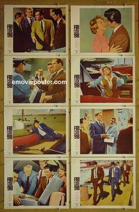 m245 FBI CODE 98 complete set of 8 lobby cards '63 Jack Kelly, Ray Danton