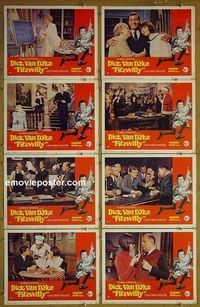 m250 FITZWILLY complete set of 8 lobby cards '68 Dick Van Dyke