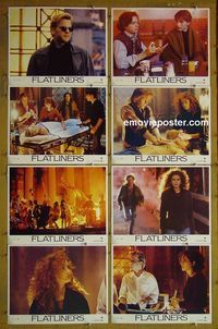 m253 FLATLINERS complete set of 8 lobby cards '90 Sutherland, Julia Roberts