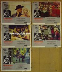 n031 FUTUREWORLD 5 lobby cards '76 Peter Fonda, Yul Brynner