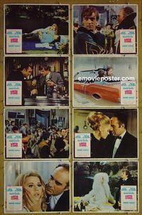m265 GAME IS OVER complete set of 8 lobby cards '67 Jane Fonda, Roger Vadim