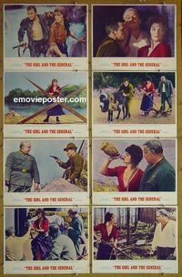 m275 GIRL & THE GENERAL complete set of 8 lobby cards '67 Rod Steiger, Lisi