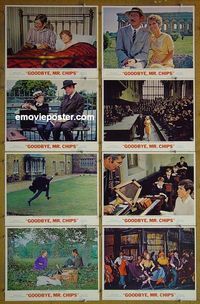 m286 GOODBYE MR CHIPS complete set of 8 lobby cards '70 Peter O'Toole