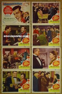 m287 GREAT CARUSO complete set of 8 lobby cards '51 Mario Lanza, Ann Blyth