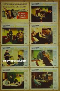 m291 GREAT MAN complete set of 8 lobby cards '57 Jose Ferrer, Julie London