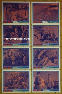 m297 GUNS OF DARKNESS complete set of 8 lobby cards '62 Leslie Caron, David Niven