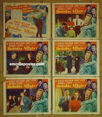 m955 HOLIDAY AFFAIR 6 lobby cards '49 Robert Mitchum, Janet Leigh