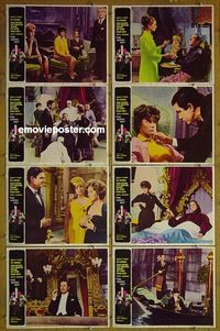 m319 HONEY POT complete set of 8 lobby cards '67 Rex Harrison, Susan Hayward