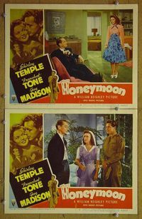 n291 HONEYMOON 2 lobby cards '47 Shirley Temple