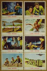 m321 HOOK complete set of 8 lobby cards '63 Kirk Douglas, Korean War