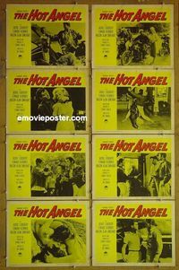 m325 HOT ANGEL complete set of 8 lobby cards '58 teenage gangs!
