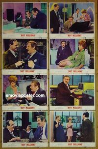 m326 HOT MILLIONS complete set of 8 lobby cards '68 Peter Ustinov, Maggie Smith