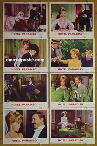 m329 HOTEL PARADISO complete set of 8 lobby cards '66 Alec Guinness, Lollobrigida