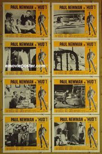 m331 HUD complete set of 8 lobby cards '63 Paul Newman, Melvyn Douglas