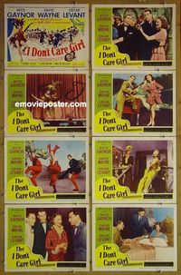 m337 I DON'T CARE GIRL complete set of 8 lobby cards '52 Mitzi Gaynor