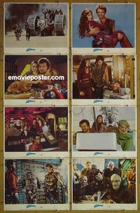 m344 ICE PIRATES complete set of 8 lobby cards '84 Robert Urich, Mary Crosby