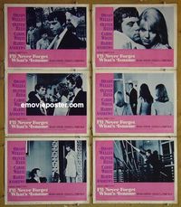 m959 I'LL NEVER FORGET WHAT'S'ISNAME 6 lobby cards '68 Oliver Reed
