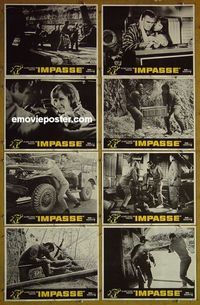 m347 IMPASSE complete set of 8 lobby cards '69 Burt Reynolds, Anne Francis