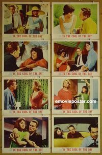 m351 IN THE COOL OF THE DAY complete set of 8 lobby cards '63 Jane Fonda