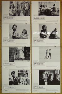 m359 INTERIORS complete set of 8 lobby cards '78 Woody Allen, Diane Keaton