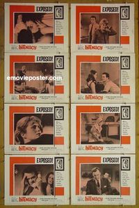m360 INTIMACY complete set of 8 lobby cards '66 Jack Ging, Blackman