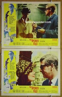n299 IPCRESS FILE 2 lobby cards '65 Michael Caine as a spy!