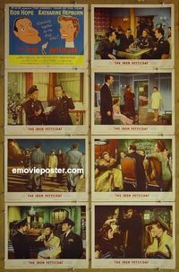 m368 IRON PETTICOAT complete set of 8 lobby cards '56 Bob Hope, Katharine Hepburn