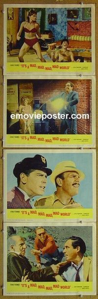 n104 IT'S A MAD, MAD, MAD, MAD WORLD 4 lobby cards '64 Berle