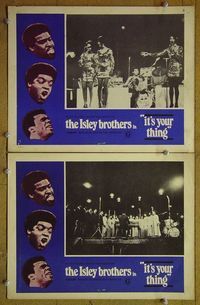 n303 IT'S YOUR THING 2 lobby cards '70 Isley Brothers