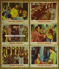 m961 JULIUS CAESAR 6 lobby cards '53 Marlon Brando, James Mason