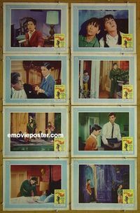 m403 LET'S KILL UNCLE complete set of 8 lobby cards '66 William Castle