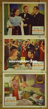 n174 LETTER TO THREE WIVES 3 lobby cards '49 Darnell, Douglas