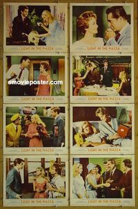 m404 LIGHT IN THE PIAZZA complete set of 8 lobby cards '61 Yvette Mimieux