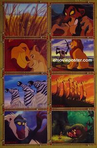 m407 LION KING complete set of 8 lobby cards '94 Walt Disney, cartoon