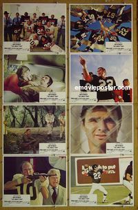 m418 LONGEST YARD complete set of 8 lobby cards '74 Burt Reynolds, football
