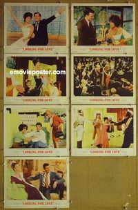 m829 LOOKING FOR LOVE 7 lobby cards '64 Connie Francis, Hutton