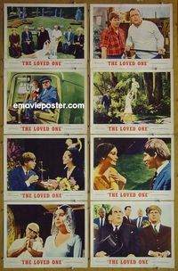 m422 LOVED ONE complete set of 8 lobby cards '65 classic black comedy!